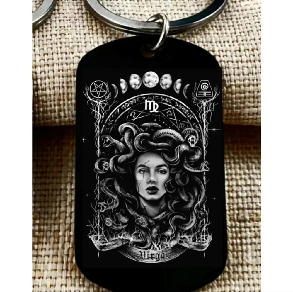 Virgo zomdias sign birthday hot Keychain